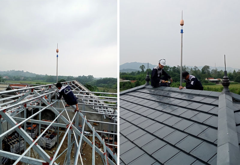 lắp đặt chống sét cho nhà ở
